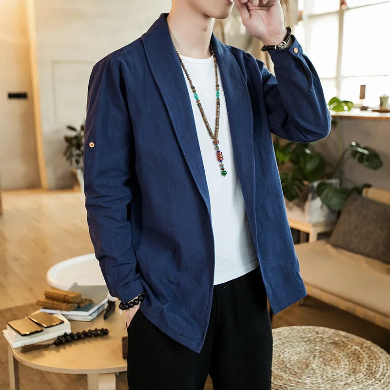 Kaito | Męska Kurtka Kimono – Elegancka lekka kurtka na wiosnę i lato 5