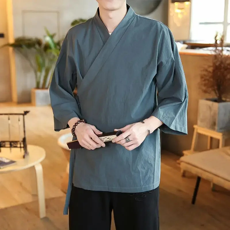 Kanagawa | Men's Kimono Jacket – Elegant Japanese Style for Everyday Wear 5