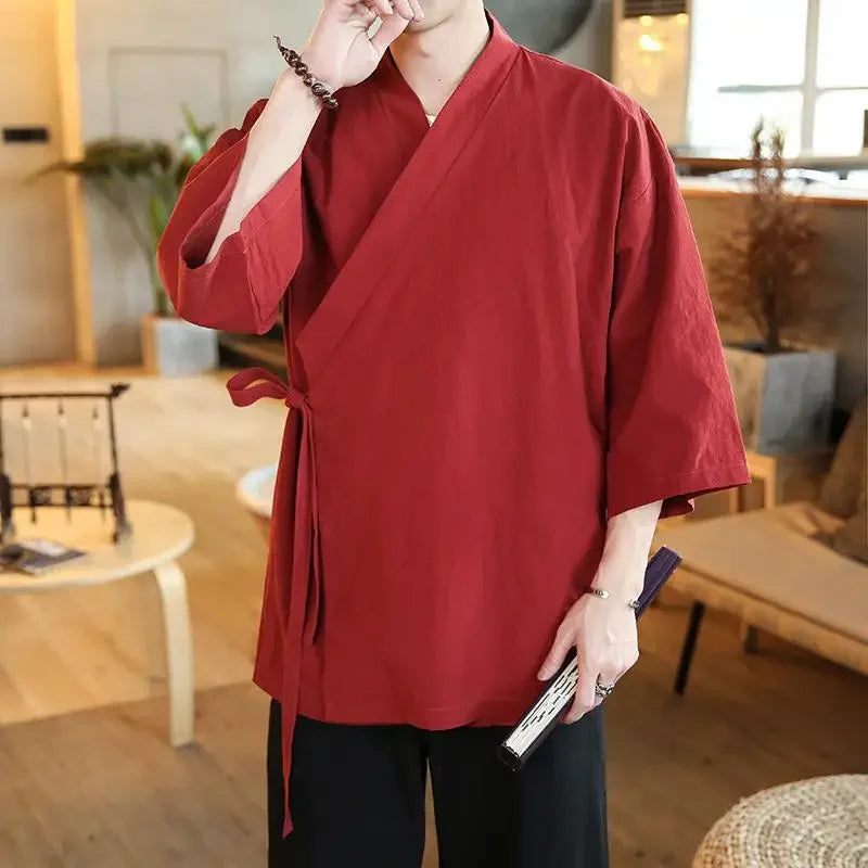 Kanagawa | Men's Kimono Jacket – Elegant Japanese Style for Everyday Wear 9