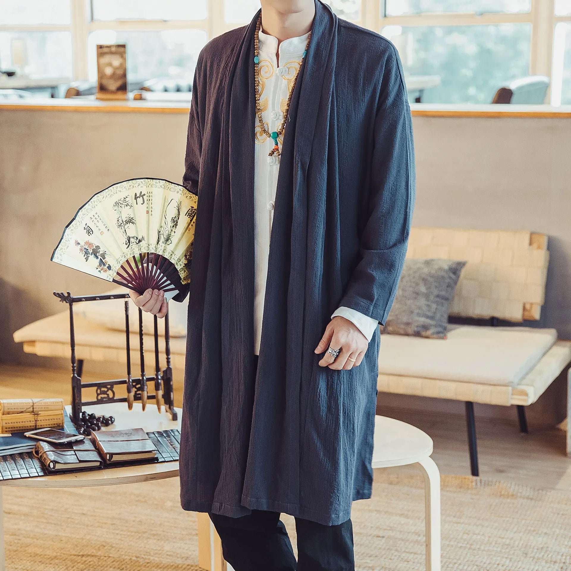 Matsuri | Men's Kimono – Elegant Long Kimono for Traditional Japanese Attire 2