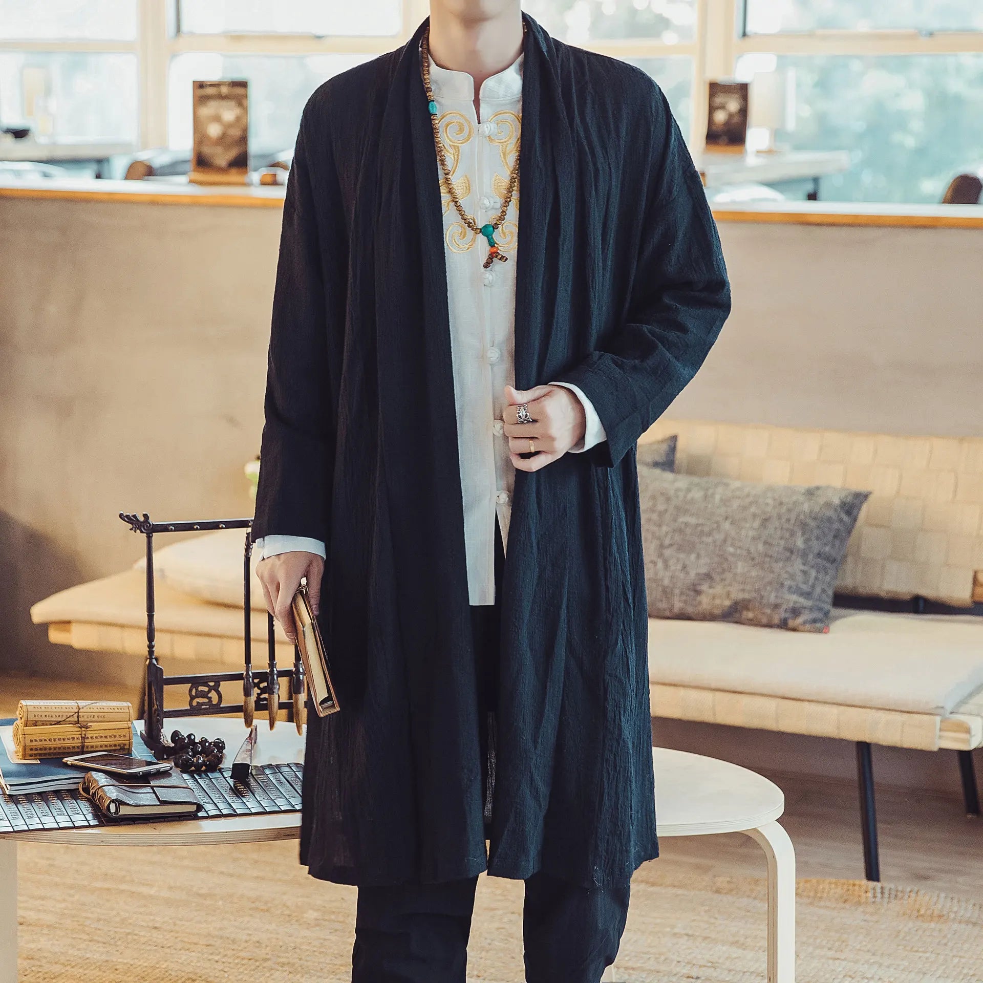 Matsuri | Men's Kimono – Elegant Long Kimono for Traditional Japanese Attire 4