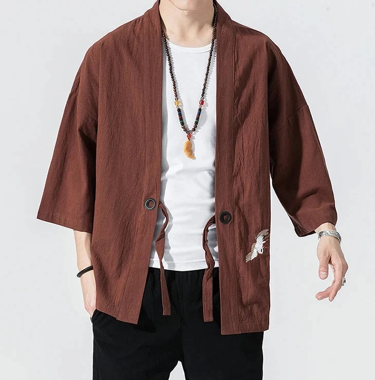 Kyoto | Męski Kardigan Kimono – Elegancki, Lekki Kurtka w Stylu Japońskim 1