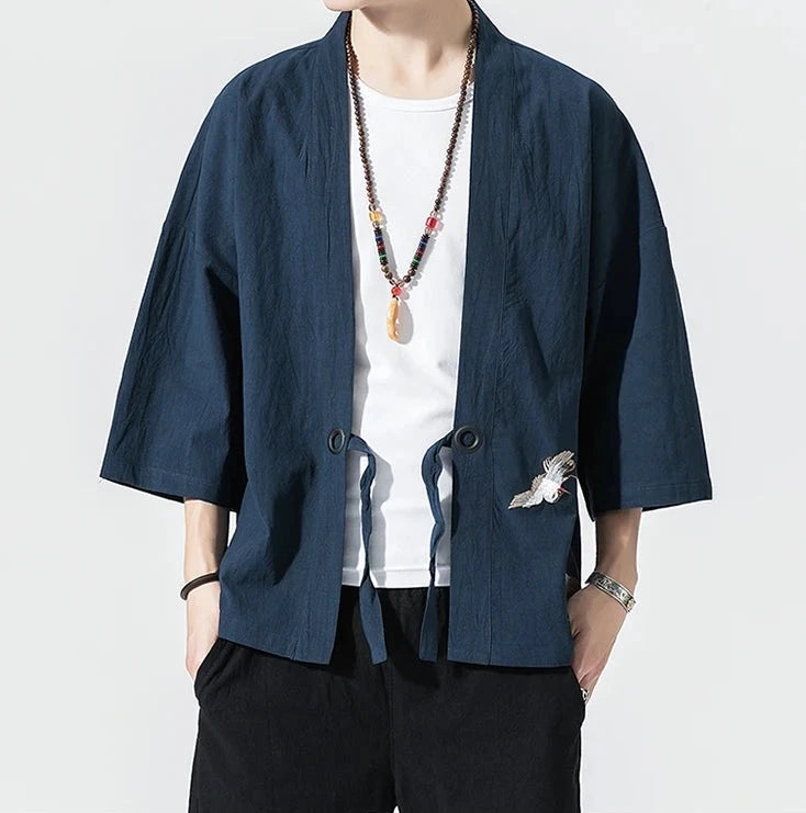 Kyoto | Męski Kardigan Kimono – Elegancki, Lekki Kurtka w Stylu Japońskim 2