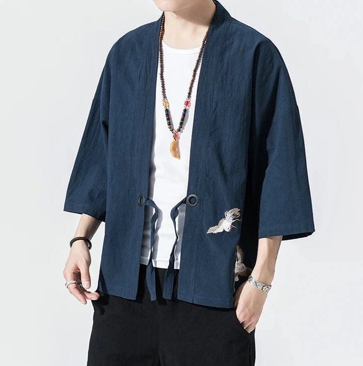 Kyoto | Męski Kardigan Kimono – Elegancki, Lekki Kurtka w Stylu Japońskim 3