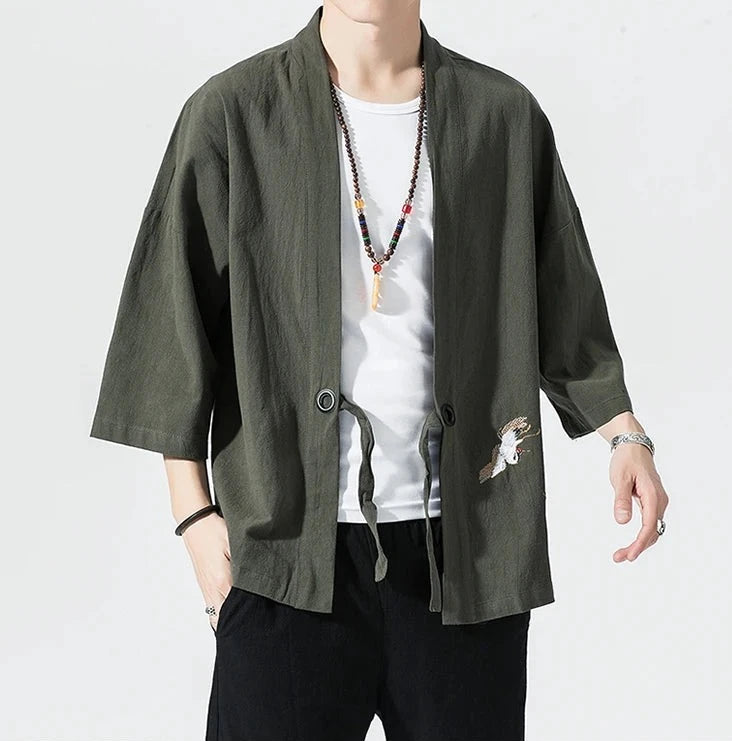 Kyoto | Męski Kardigan Kimono – Elegancki, Lekki Kurtka w Stylu Japońskim 4