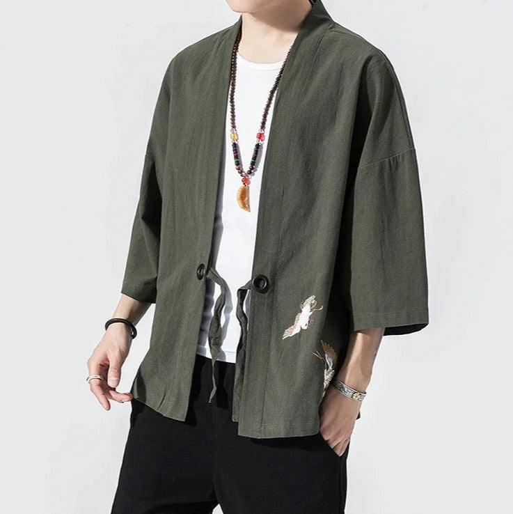 Kyoto | Męski Kardigan Kimono – Elegancki, Lekki Kurtka w Stylu Japońskim 5
