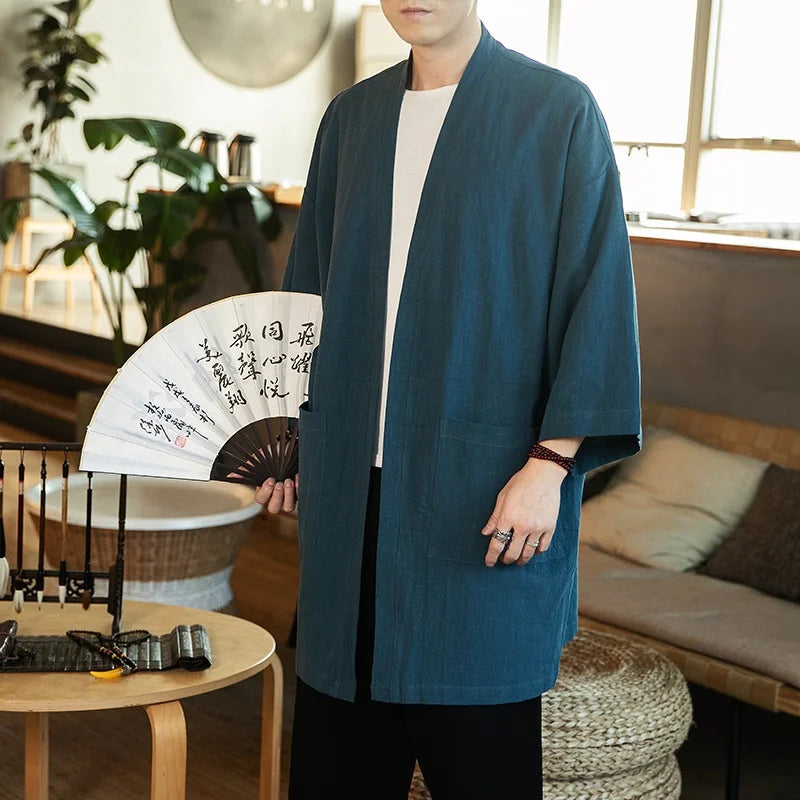 Kyoto | Męska Kurtka Kimono – Elegancka kurtka z lekkiego materiału 2