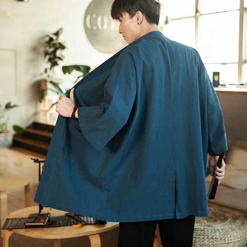 Kyoto | Męska Kurtka Kimono – Elegancka kurtka z lekkiego materiału 3
