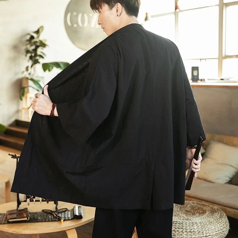 Kyoto | Męska Kurtka Kimono – Elegancka kurtka z lekkiego materiału 6