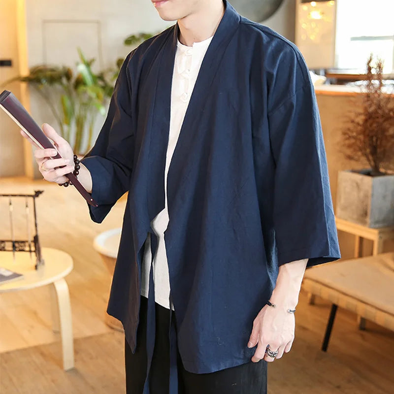 Yamato | Mens Lightweight Kimono Jacket – Elegant cotton and linen jacket for airy comfort 2