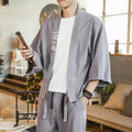 Yamato | Męski Kimono Kardigan – Elegancki lekki kardigan z bawełny i lnu 1